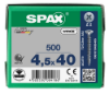 Afbeeldingen van SPAX Spaanplaatschroef verzonkenkop WIROX voldraad PZ2 4,5X40MM