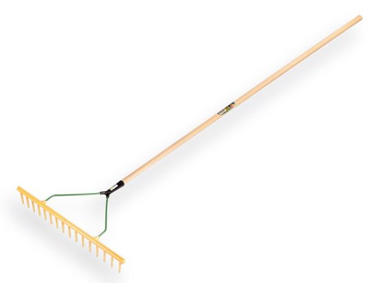 Afbeeldingen van JOST Polyhark recht 16-tands met egaliserestrip en TAUARI steel 160X2,8CM