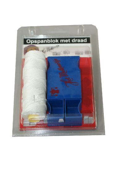 Afbeeldingen van MELKMEISJE Opspanblokset + metselkoord wit