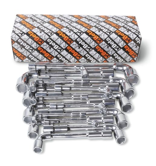 Afbeeldingen van BETA Pijpsleutelset zeskant gebogen 17x 933/S17