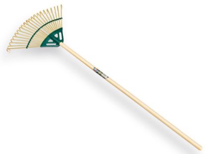 Afbeeldingen van ATLAS Bladhark bamboe met houten steel 120X2,4CM