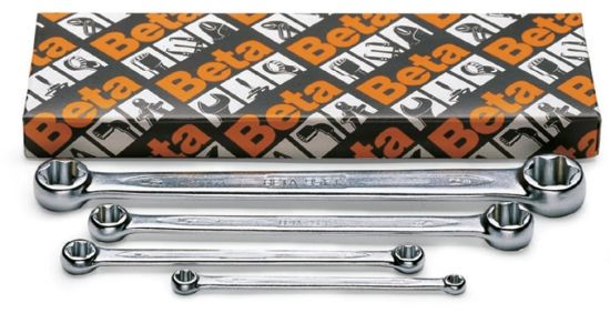 Afbeeldingen van BETA Dubbele ringsleutelset plat TORX 4x 95FTX/S4