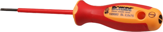 Afbeeldingen van IRONSIDE Sleufschroevendraaier VDE 2-componenten 2,5X75MM