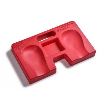 Afbeeldingen van NIERHAUS Kniekussen Ergopad rood 42X25X5CM