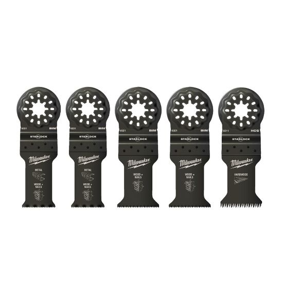 Afbeeldingen van MILWAUKEE Invalzaagbladenset multitool Starlock OMT hout/metaal 5x
