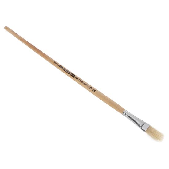 Afbeeldingen van COPENHAGEN PRO Lyonpenseel plat wit Chinees varkenshaar met FSC gelakte steel 10