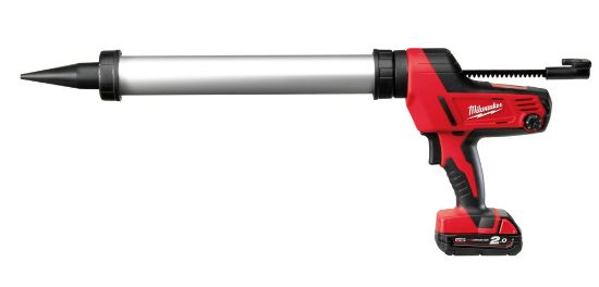 Afbeeldingen van MILWAUKEE Accu heavy duty kit-/lijmpistool C18PCG/600A-201B met 600ML patroonhouder