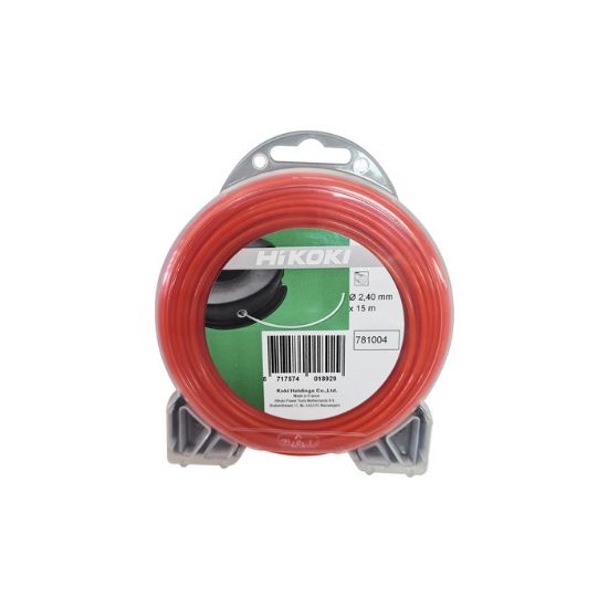 Afbeeldingen van HIKOKI Maaidraad rond 2,4MM oranje 15M 781004