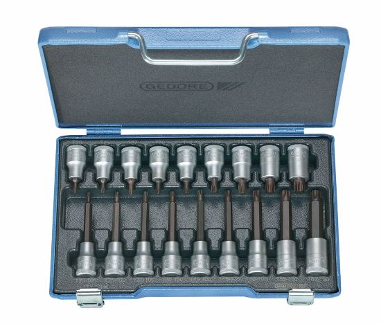 Afbeeldingen van GEDORE Schroevendraaierdopsleutelset ½" TORX T20-60 18x