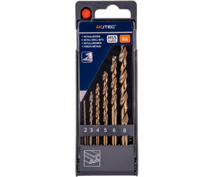 Afbeeldingen van ROTEC Metaalborenset 111 DIN338 type N 6-delig 2-8MM