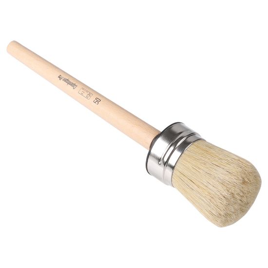 Afbeeldingen van COPENHAGEN PRO Teerkop ronde kwast wit Chinees varkenshaar met FSC gelakte houten steel 50