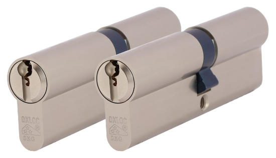 Afbeeldingen van OXLOC Profielcilinder dubbel O7 vernikkeld 45/50MM P2 SKG**