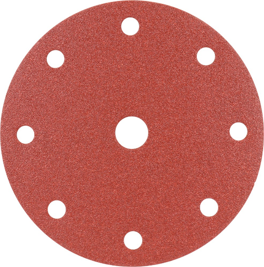 Afbeeldingen van KELFORT Klitschuurschijf rood 9-gat 150MM K120 10x