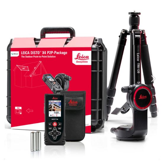 Afbeeldingen van LEICA Afstandsmeter DISTO X4 set met adapter DST360 een statief TRI120