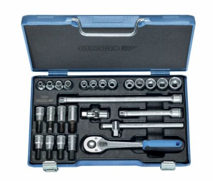 Afbeeldingen van GEDORE Dopsleutelset ⅜" 30 IMU-10 zeskant IN-IS-PH 26x