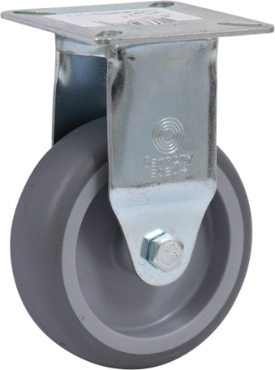 Afbeeldingen van KELFORT Bokwiel EV blauw/grijs rubber 75MM met glijlager 60kg