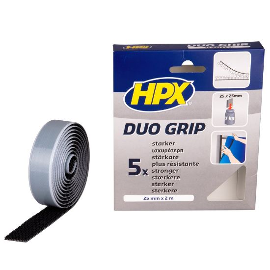 Afbeeldingen van HPX Duo grip klikband zwart 25MM 2M