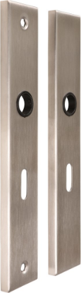 Afbeeldingen van OXLOC Langschild krukgat + sleutelgat rechthoek-model RVS SL56