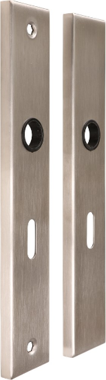 Afbeeldingen van OXLOC Langschild krukgat + sleutelgat rechthoek-model RVS SL56