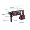 Afbeeldingen van KEYANG Accu combihamer HD20BLH26V 18V 5,0Ah SDS-Plus 2kg