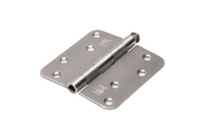Afbeeldingen van Scharnier rond + losse pen RVS 89X89MM