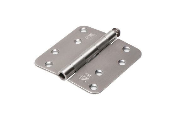 Afbeeldingen van Scharnier rond + losse pen RVS 89X89MM