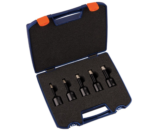 Afbeeldingen van ROTEC Diamantboorkronenset 757 PREMIUM 20-68MM M14-opname 8-delig in ABS koffer