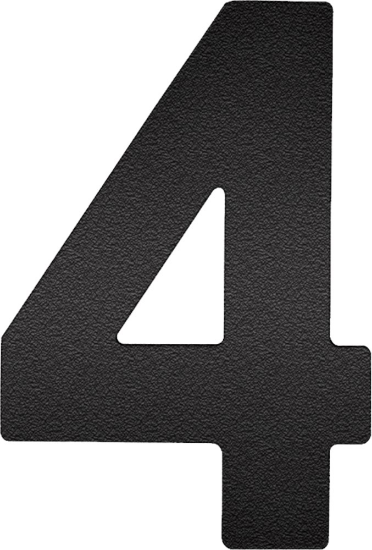 Afbeeldingen van OXLOC Huisnummer RVS zwart cijfer nr. 4