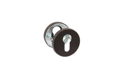 Afbeeldingen van OXLOC Rozet profielcilinder RVS zwart rond kunststof onderrozet 52X8MM