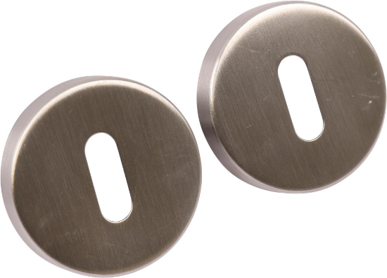 Afbeeldingen van OXLOC Rozet sleutelgat RVS rond kunststof onderrozet 52X11MM