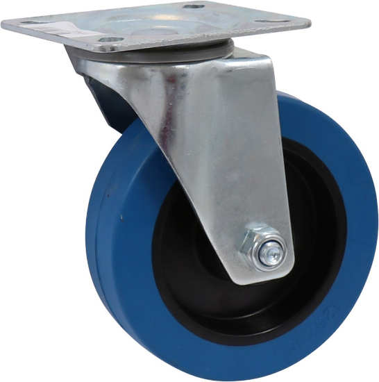 Afbeeldingen van KELFORT Zwenkwiel blauw EV met rollager 125MM