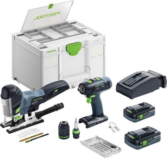 Afbeeldingen van FESTOOL Montageset accu T 18+3/PSC 420 HPC I-Set 18V 2x4 ,0Ah Bluetooth
