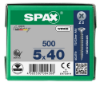Afbeeldingen van SPAX Spaanplaatschroef verzonkenkop WIROX voldraad PZ2 5X40MM