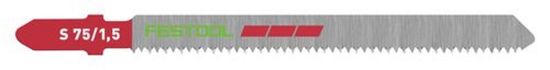 Afbeeldingen van FESTOOL Decoupeerzaagblad PLASTICS PROFILE S 75MM T1,5 5x