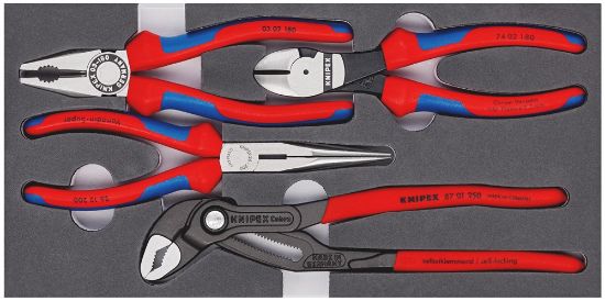 Afbeeldingen van KNIPEX Tangenset schuim inleg BASIC 00201V15 4x