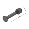 Afbeeldingen van GEBR. BODEGRAVEN Slotbout compleet ZV M8X60MM