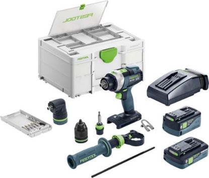 Afbeeldingen van FESTOOL Accu klopboormachine TPC 18/4 5,0/4,0 I-Set 18V 4,0/5,0Ah inclusief accessoires 