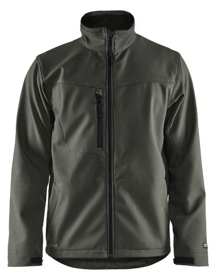 Afbeeldingen van BLÅKLÄDER Softshell jack 4951 army groen 2XL