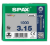 Afbeeldingen van SPAX Universele schroef verzonkenkop WIROX voldraad PZ1 3X15MM