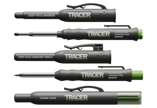Afbeeldingen van TRACER Diepgat markeerpotloodset met houders 3x