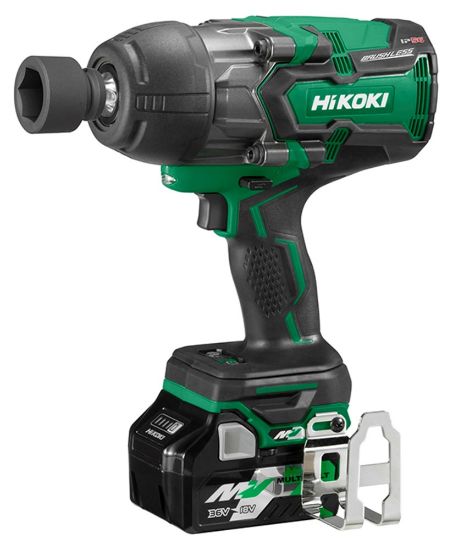 Afbeeldingen van HIKOKI Accu slagmoeraanzetter 1/2" WR36DBWRZ 36V BL 1130Nm MV 2x MV-A [36V 2,5Ah/18V 5,0Ah] in HSC III