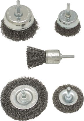 Afbeeldingen van IRONSIDE Staaldraadborstelset stift 6MM 5x