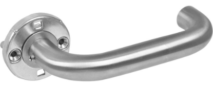 Afbeeldingen van OXLOC Deurkruk/knop + rozet D-model Coevorden RVS 37-47MM