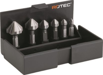 Afbeeldingen van ROTEC Verzinkfreesset 319 6-delig M3-M10 6,3-20,5MM ABS