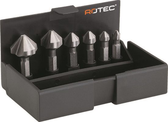 Afbeeldingen van ROTEC Verzinkfreesset 319 6-delig M3-M10 6,3-20,5MM ABS