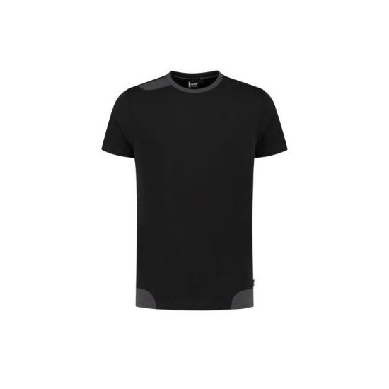 Afbeeldingen van IMAGE T-shirt bicolour Semi SlimFit stretch Trenton 21021 zwart/grijs 3XL