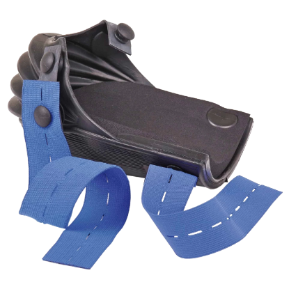 Afbeeldingen van GRIPLINE Kniebeschermer 13V harmonica lang zwart/blauw