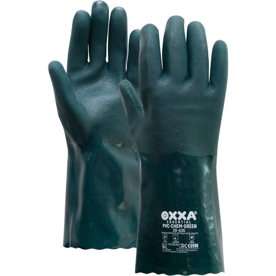 Afbeeldingen van OXXA Handschoen PVC Chem-Green 20-435 groen 9