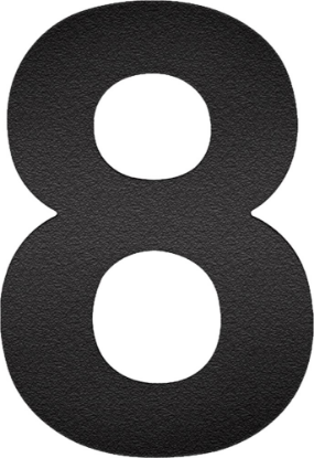 Afbeeldingen van OXLOC Huisnummer RVS zwart cijfer nr. 8