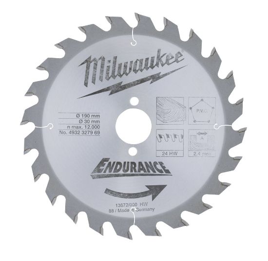 Afbeeldingen van CIRCULAR SAW BLADE CIRC S 190X30X24ZP1M